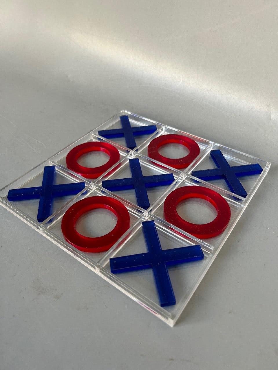 Lucite Tic Tac Toe modern board game