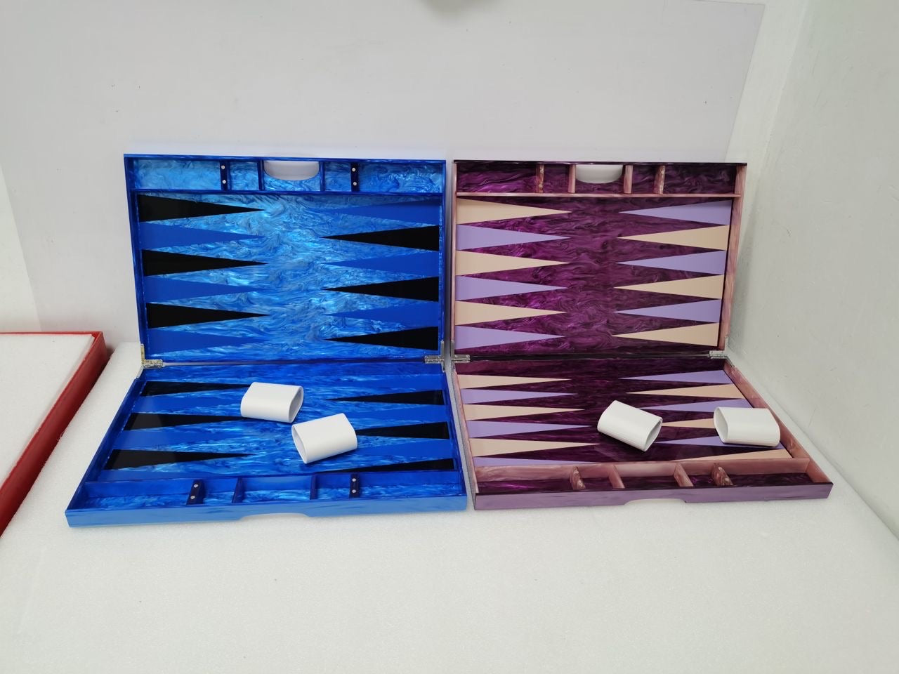 Lucite Acrylic Backgammon Set 18" Large Premium Board and Pieces