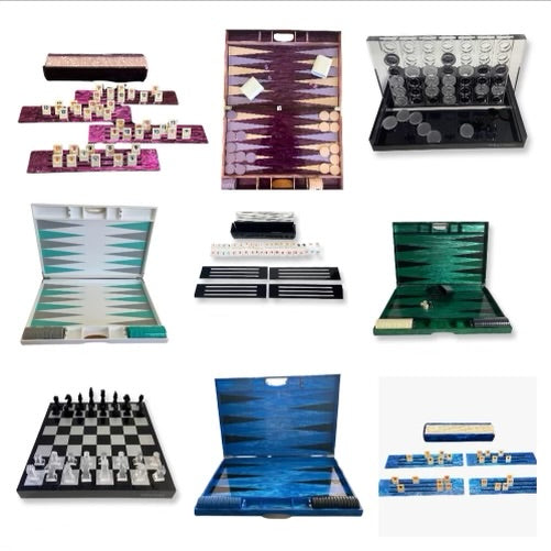 Lucite Acrylic Backgammon Set 18" Large Premium Board and Pieces