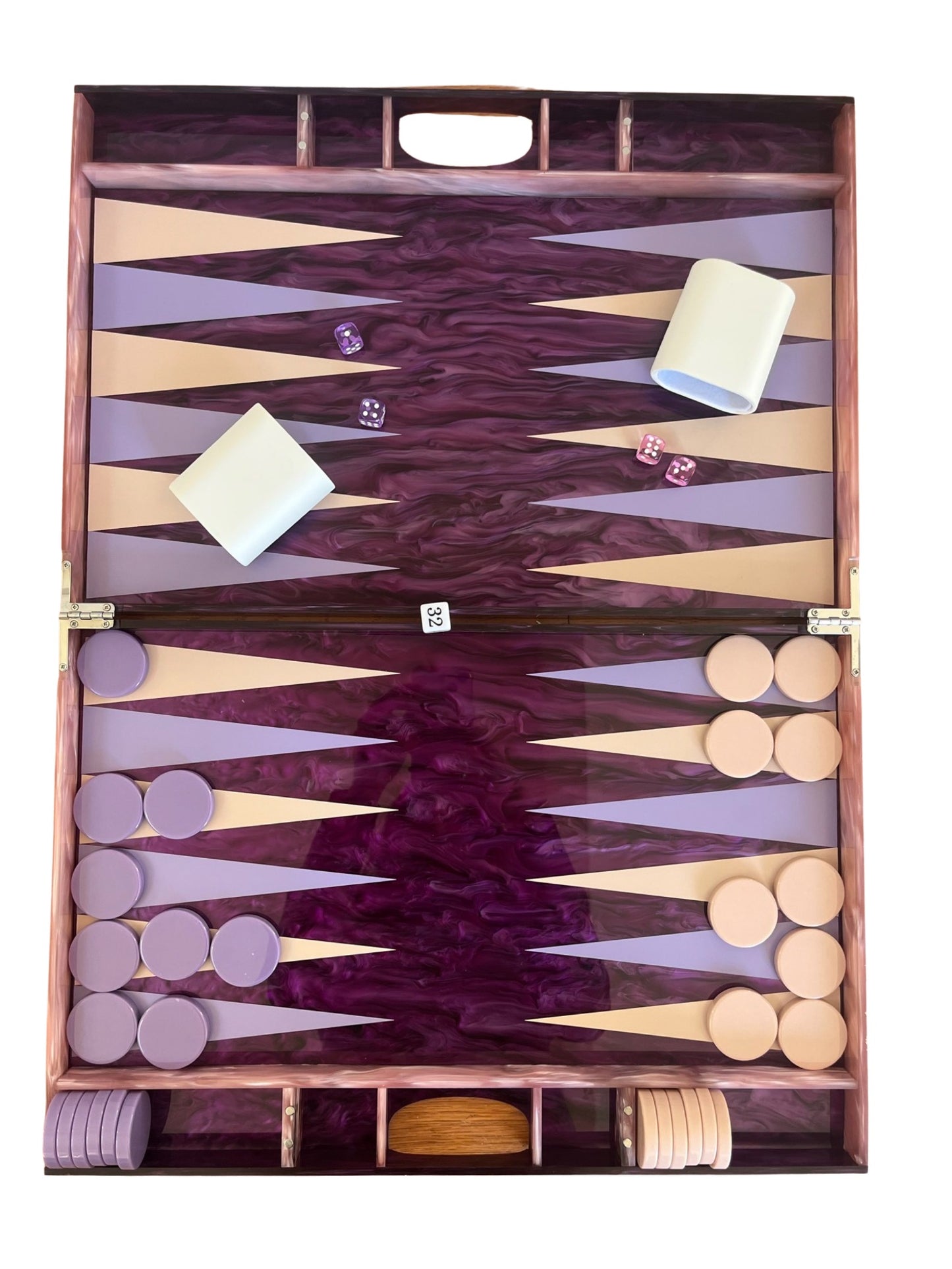 Lucite Acrylic Backgammon Set 18" Large Premium Board and Pieces