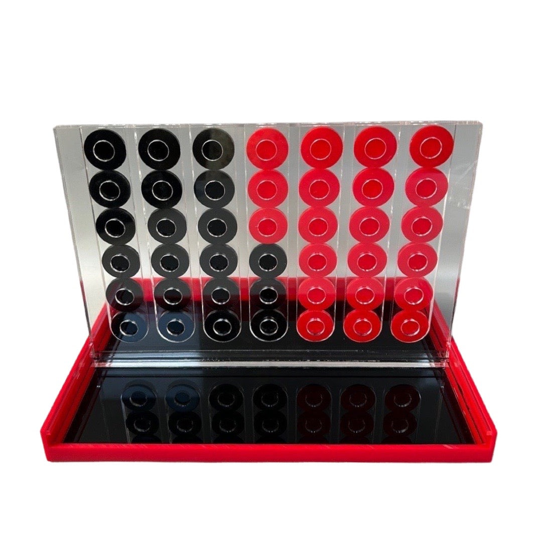 Lucite Acrylic Connect Four - 4 In A Row Game