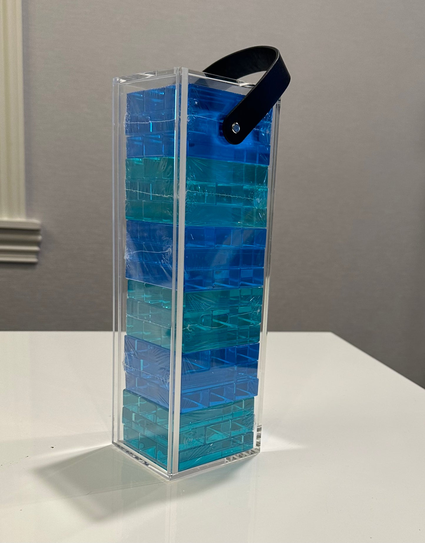 Lucite Acrylic Jenga Tumbling Tower Game