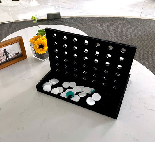 Lucite Acrylic Connect Four - 4 In A Row Game