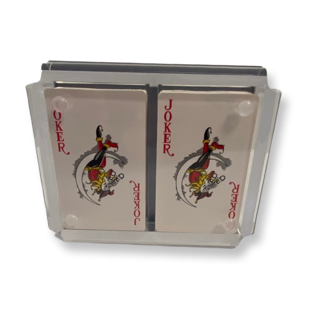 Lucite Acrylic Bridge Playing Card Holder